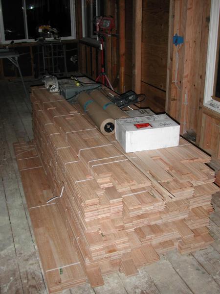 01/15 - The flooring has arrived to acclimate