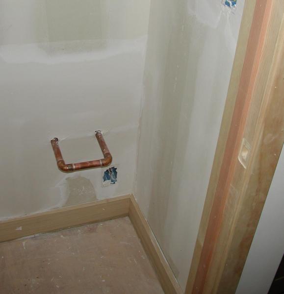 03/04 - The loop for a future water softener in the closet